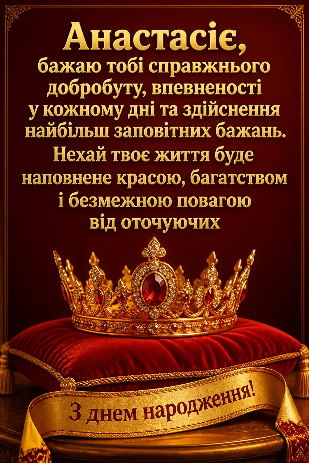 з днем народження анастасія