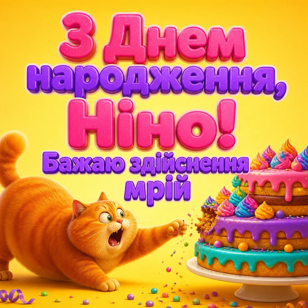 з днем народження ніна