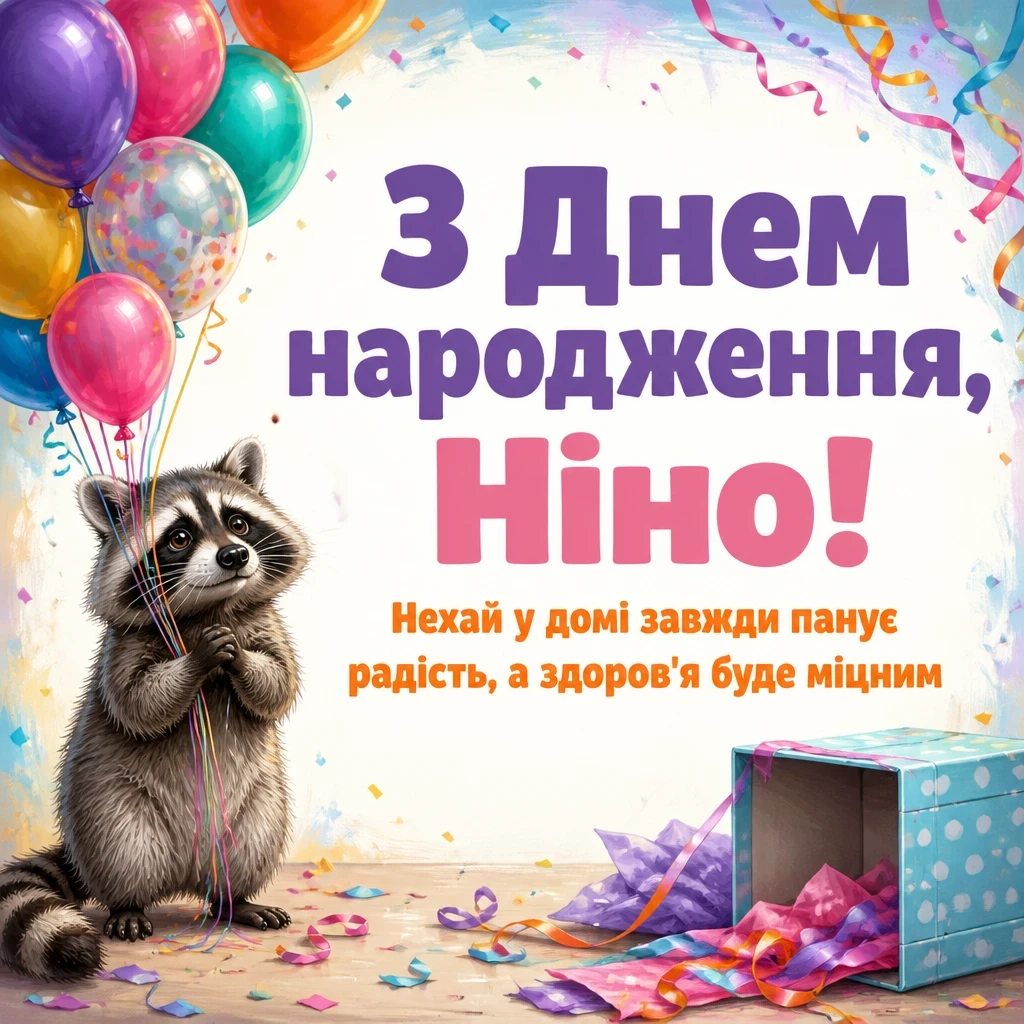з днем народження ніна