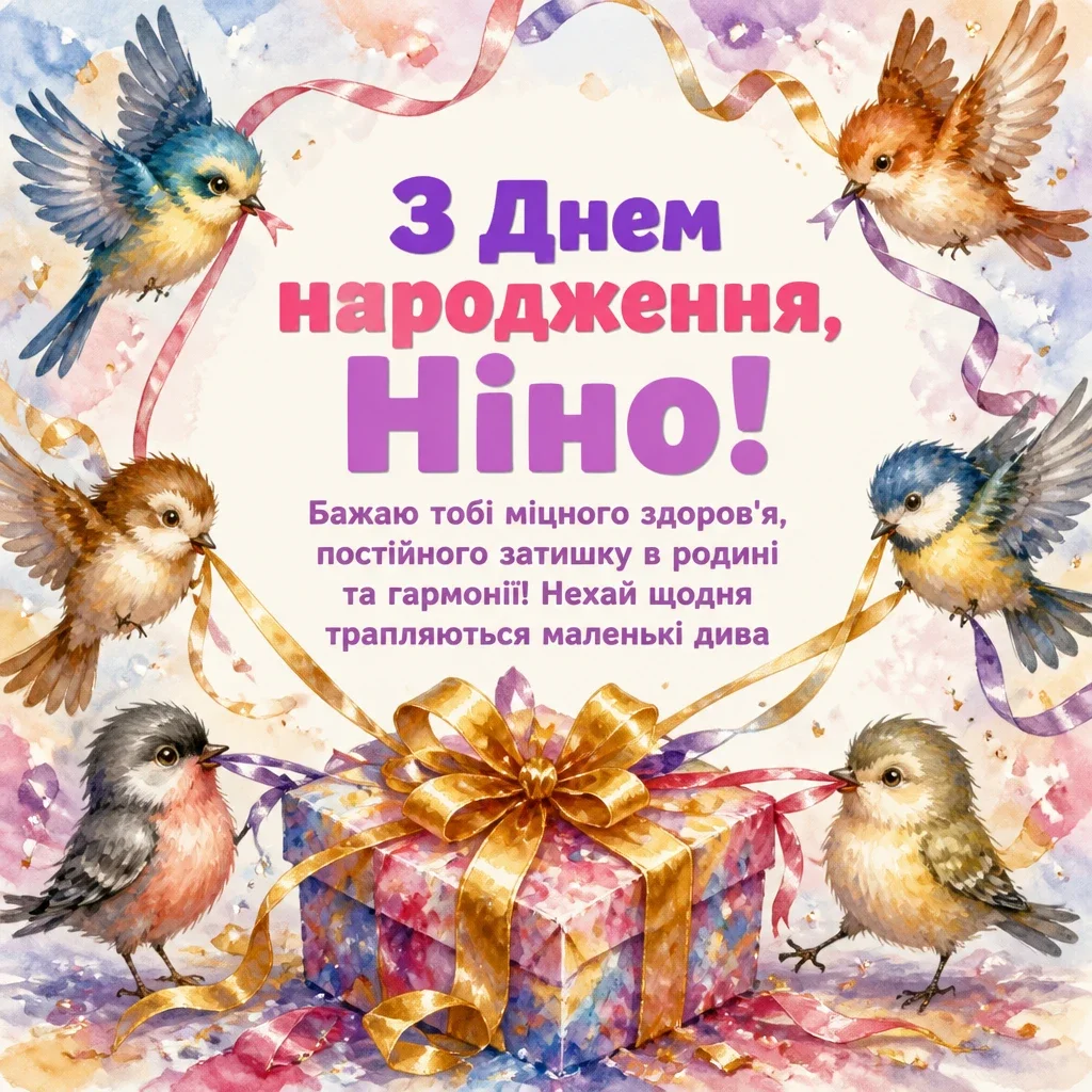 з днем народження ніна