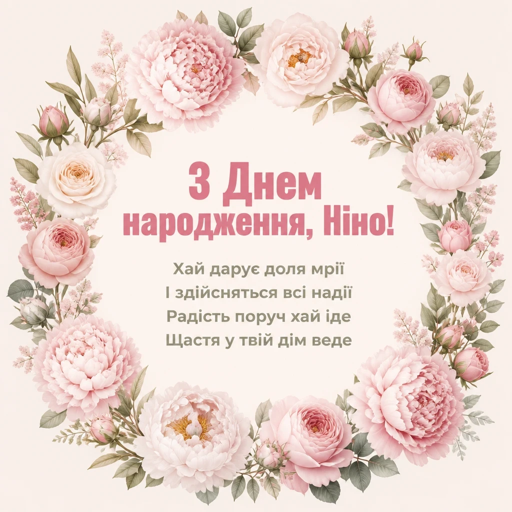 з днем народження ніна