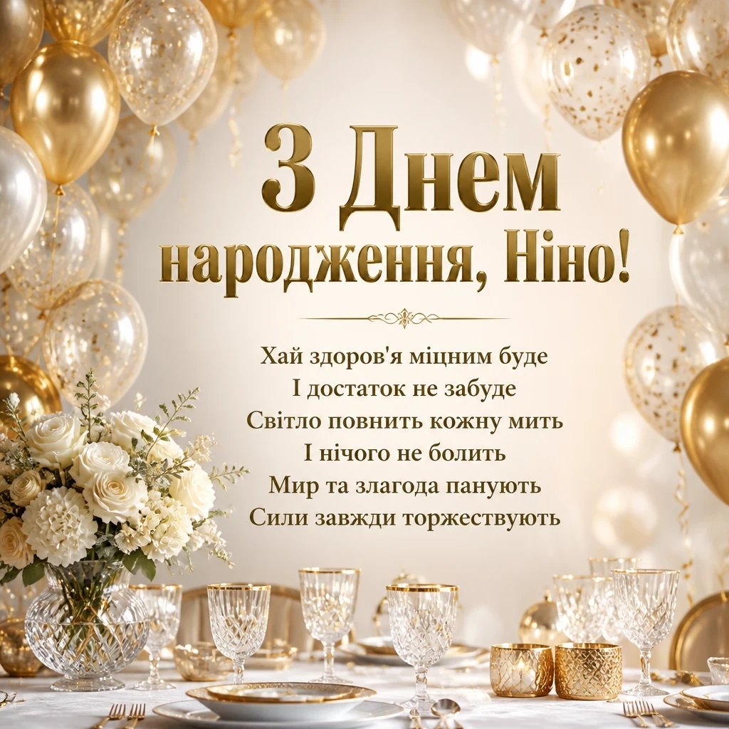 з днем народження ніна