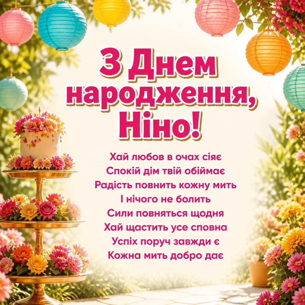 з днем народження ніна