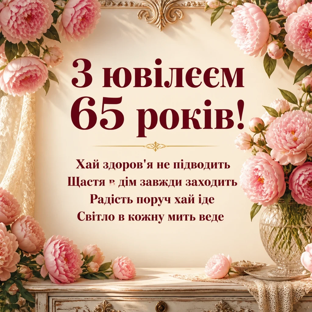 зворушливі привітання з днем народження жінці 65 років