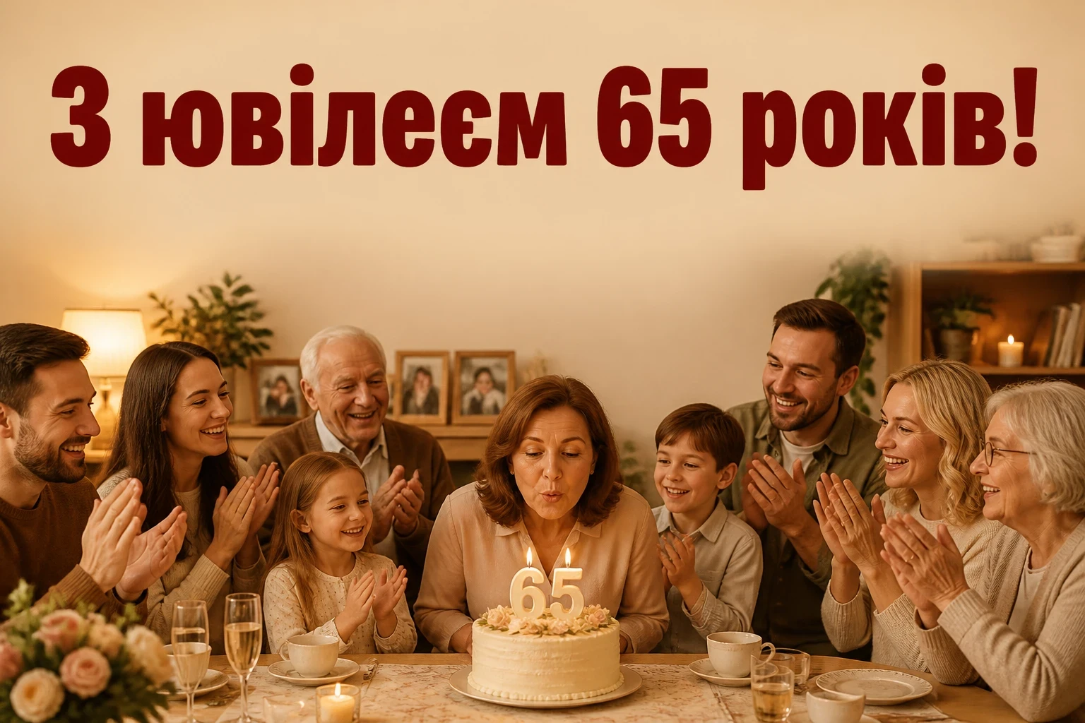 зворушливі привітання з днем народження жінці 65 років