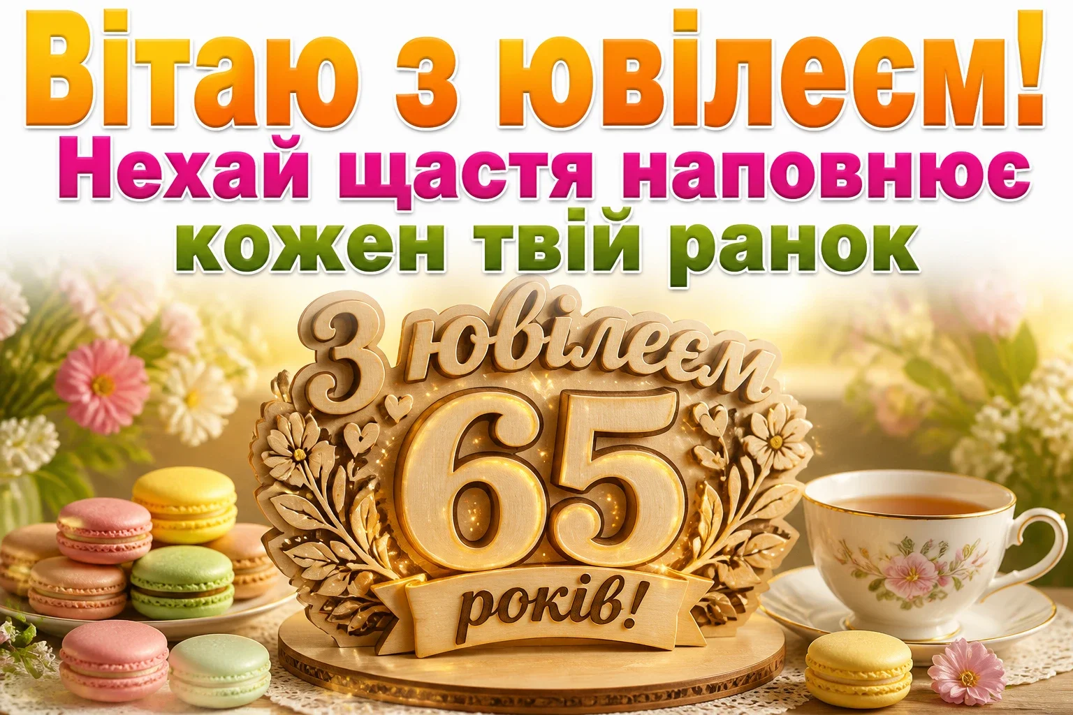 зворушливі привітання з днем народження жінці 65 років