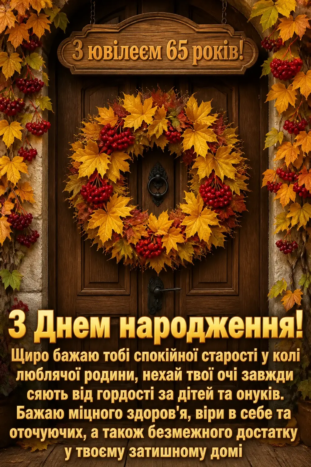 зворушливі привітання з днем народження жінці 65 років