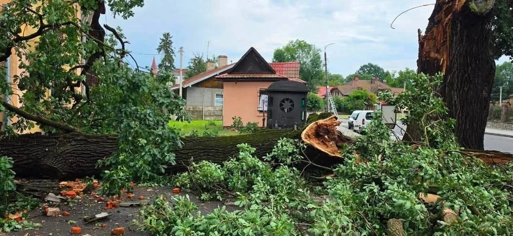 Стихійне лихо на Івано-Франківщині: розбиті дахи, знищені городи та тисячі людей без світла